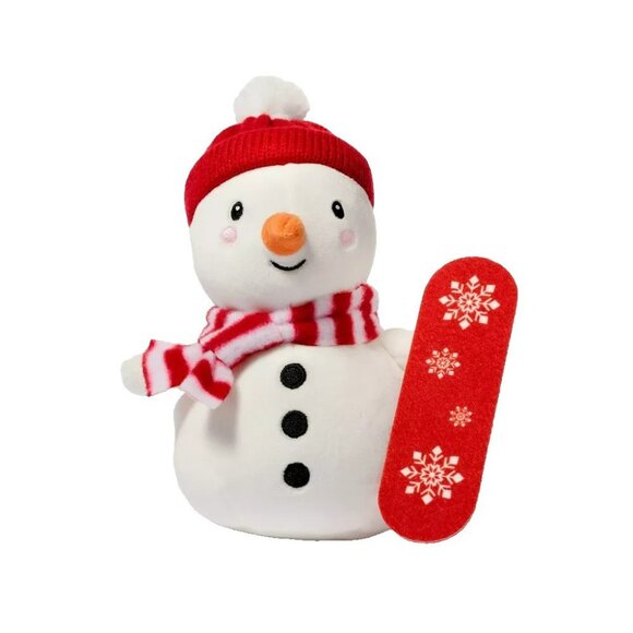 Gigglescape 7.5" Snowman With Snowboard Christmas Plush Toy - Picture 1 of 12